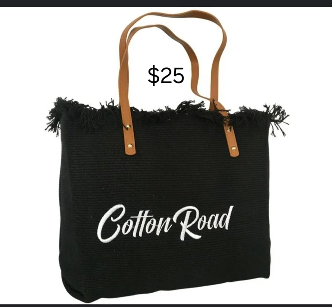 Cotton Road canvas tapestry beach bag