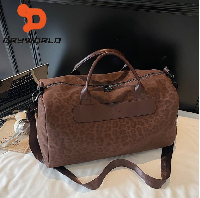 Leopard print travel bag