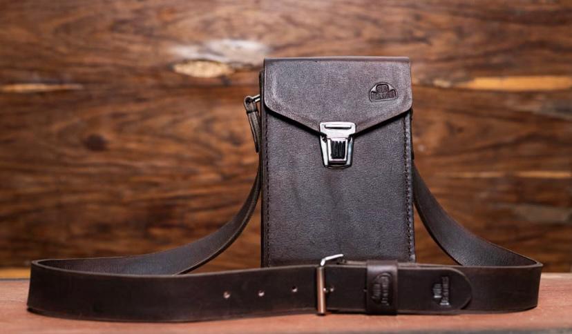Slim Leather Sling Bag