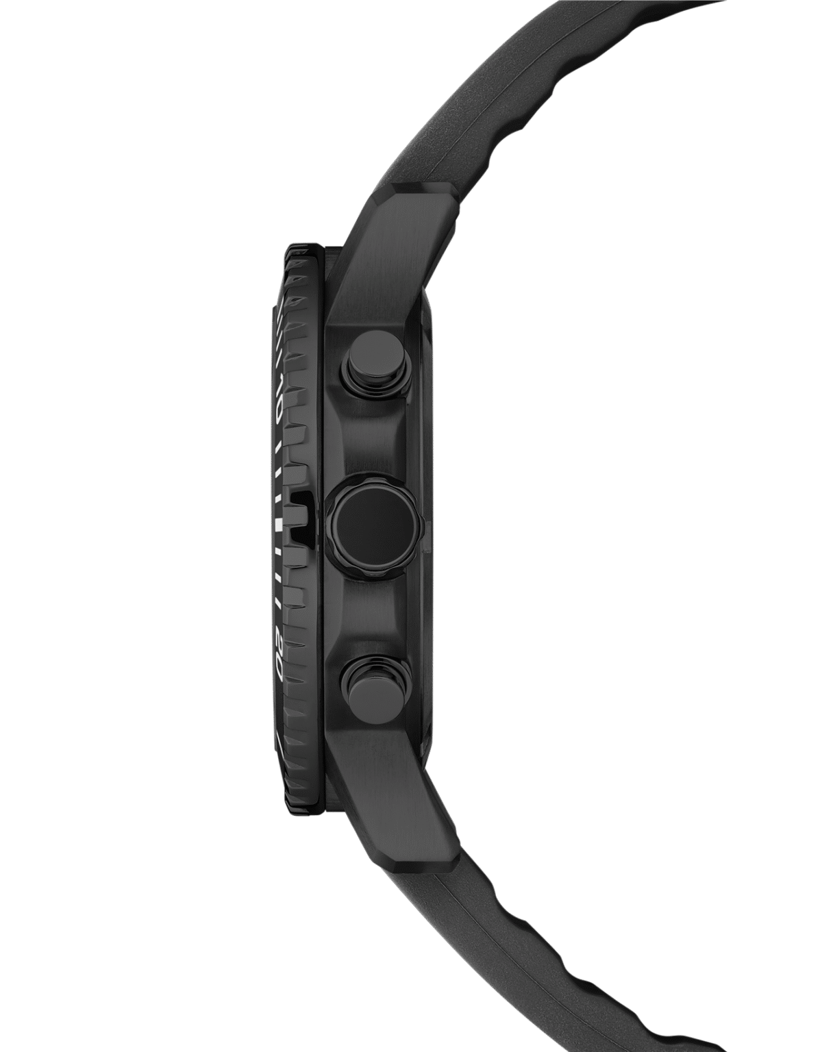 Swiss Military Solar Chronograph – Black, PVD, Rubber | SMS34113.05