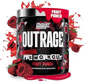 Nutrex Research Outrage Ultra Stim Pre-Workout in the Fruit Punch flavor
