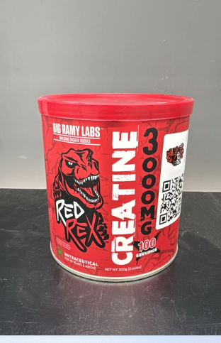 Big Ramy Labs Red Rex Creatine dietary supplement.