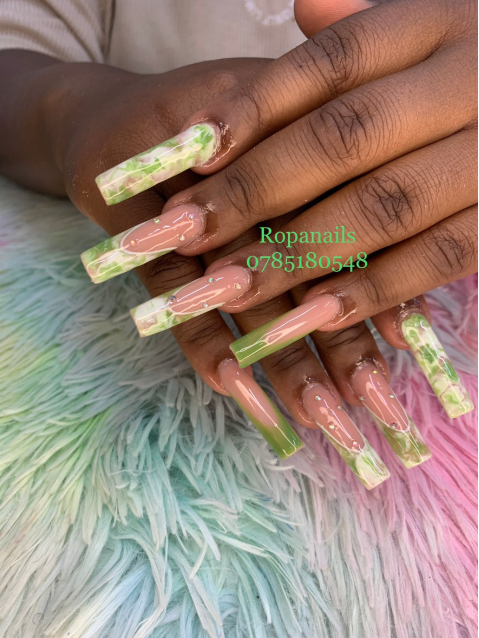 Long straight nails