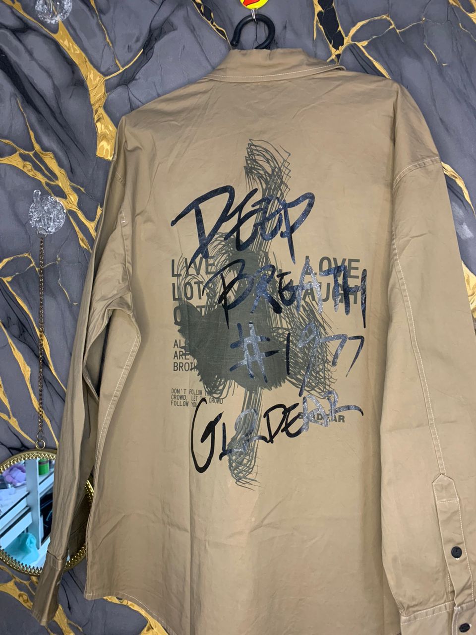 khaki cargo shirt